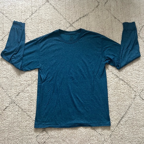 Blue long sleeve men tee - Picture 1 of 4